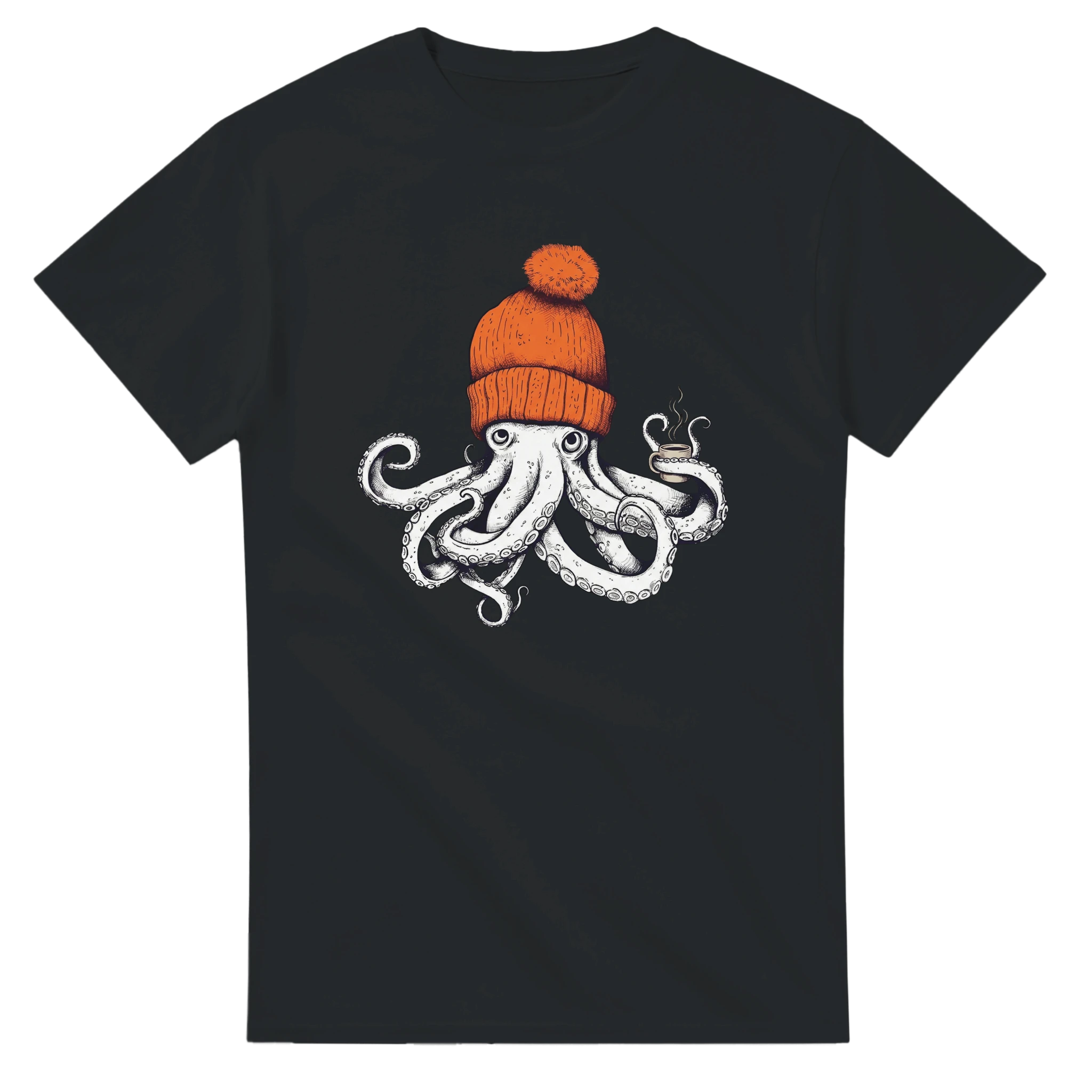Coastal Coffee Octopus T-Shirt – Beanie Dockside Graphic Tee