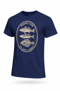 Load image into Gallery viewer, Inshore Slam - Redfish, Trout, Flounder — Men’s Fishing T-Shirt
